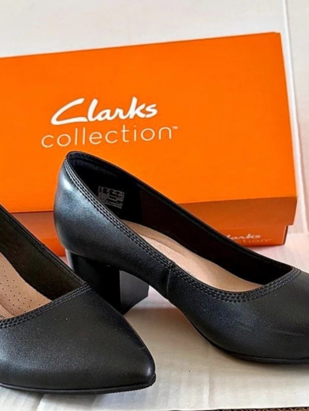 Clarks Ellanie Hope Black Heels US 8.5